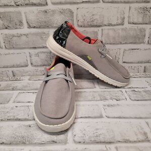 Hey Dude Gray and Black Flats